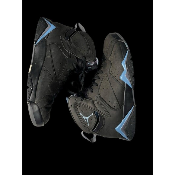 Nike Air Jordan 7 Retro Chambray Mens Size 9.5 Black Basketball Shoes Sneakers - Picture 2 of 11